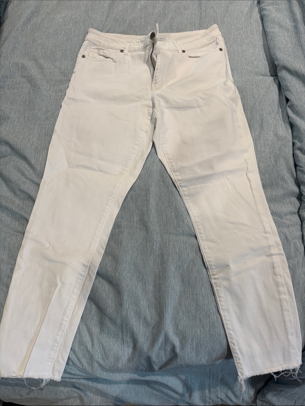 LOFT White Straight-Leg Jeans size 30